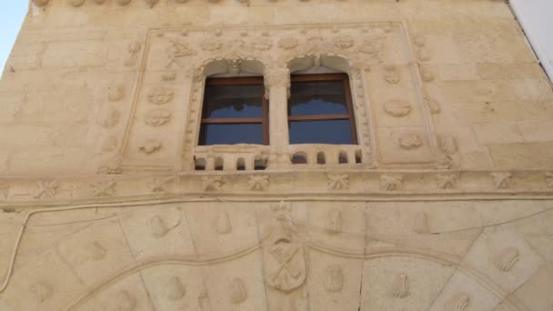 Finestre Medievali Casa Dell Inquisizione Alhama Granada Spagna — Video Stock