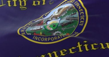 Bridgeport şehir bayrağı, Connecticut eyaleti, Amerika Birleşik Devletleri - döngü