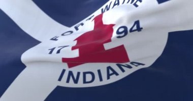 Fort Wayne şehir bayrağı, Indiana ABD veya Amerika Birleşik Devletleri - döngü