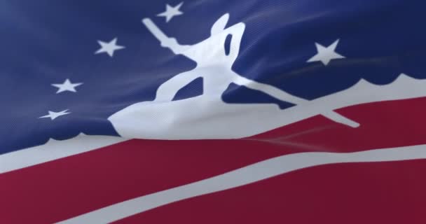 Флаг Города Ричмонд Город Вирджиния Сша Соединенные Штаты Америки Loop — стоковое видео