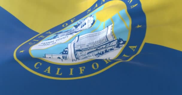 Flagge Der Stadt Santa Ana Kalifornien Vereinigte Staaten Von Amerika — Stockvideo