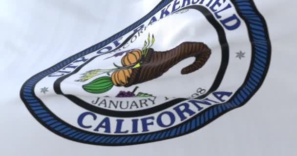 Bakersfield Şehri California Amerika Birleşik Devletleri Bayrağı Döngü — Stok video