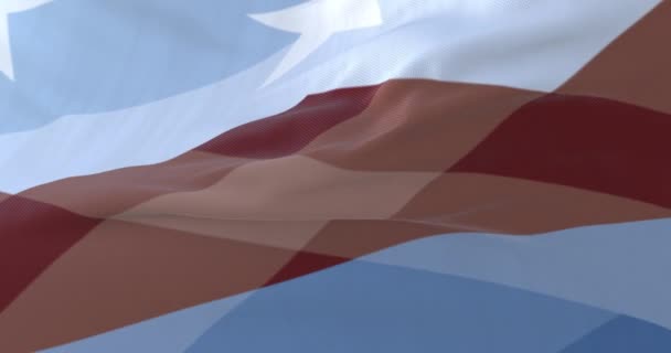 Vlag Van Peoria Stad Arizona Verenigde Staten Zwaaiend Naar Wind — Stockvideo