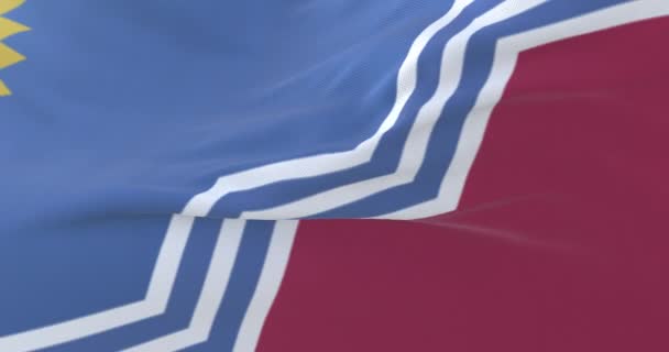 Vlag Van Sioux Falls Stad South Dakota Verenigde Staten Van — Stockvideo