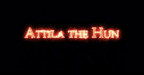 Аттіла Хун Написаний Вогнем Петля — стокове відео