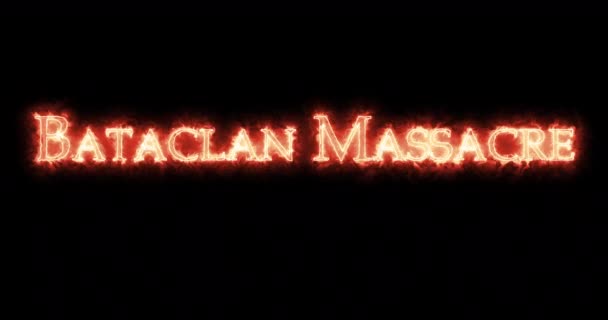 Massacre Bataclan Escrito Com Fogo Laço — Vídeo de Stock