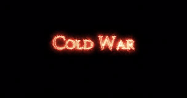 Zimna Wojna Napisana Ogniem Pętla — Wideo stockowe