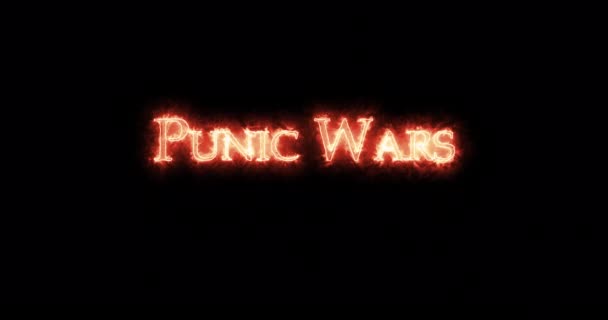 Punic Wars Γράφτηκαν Φωτιά Βρόχος — Αρχείο Βίντεο