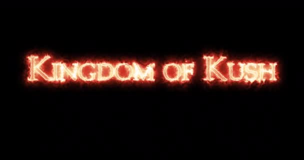 Βασίλειο Του Κους Γραμμένο Φωτιά Βρόχος — Αρχείο Βίντεο