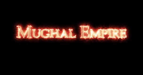Империя Моголов Написана Огнем Петля — стоковое видео