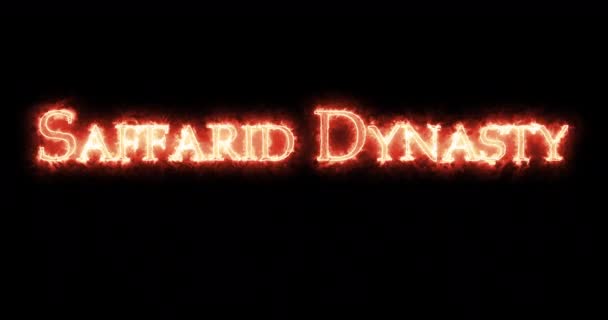 Saffarid Dynasty Written Fire Loop — Stock Video