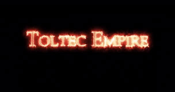 Toltec Empire Written Fire Loop — Stock Video