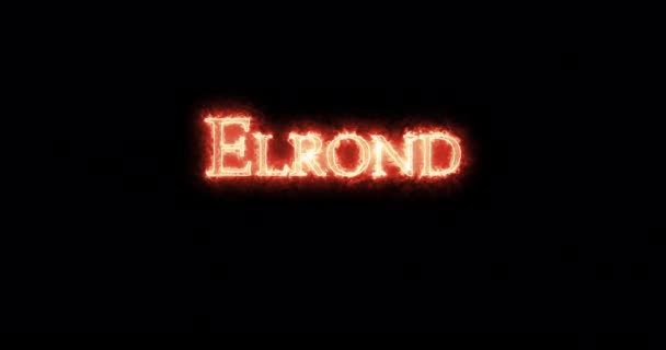 Elrond Scritto Con Fuoco Ciclo — Video Stock