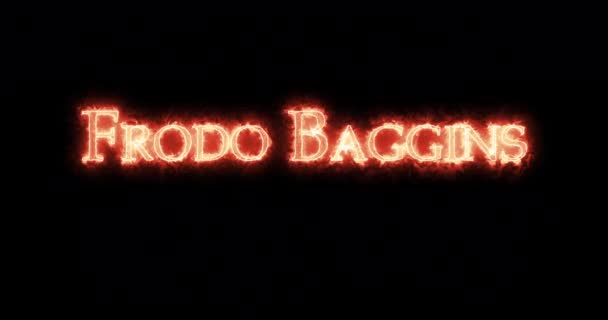 Frodo Baggins Scris Foc Bucla — Videoclip de stoc