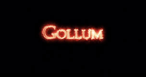 Gollum用火写的环路 — 图库视频影像