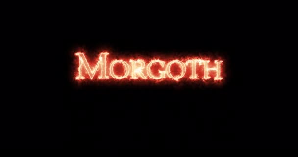 Morgoth Scritto Con Fuoco Ciclo — Video Stock