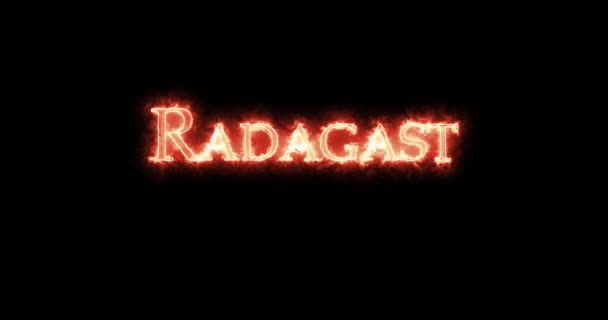 Radagast Écrit Avec Feu Boucle — Video