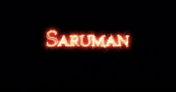 Saruman Écrit Avec Feu Boucle — Video