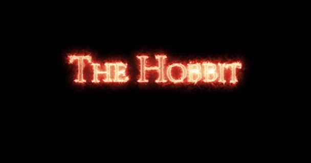 Hobbitul Scris Foc Bucla — Videoclip de stoc