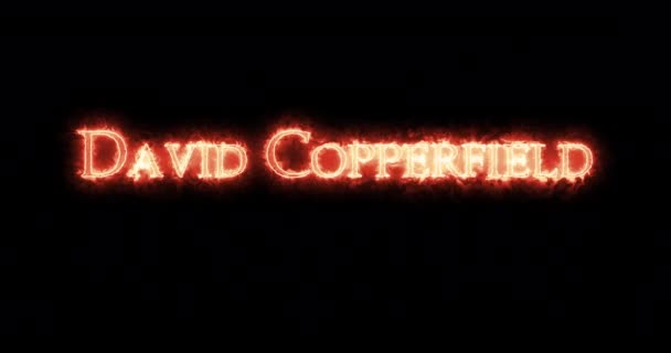 David Copperfield Escrito Com Fogo Laço — Vídeo de Stock