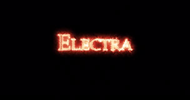 Electra Scritto Con Fuoco Ciclo — Video Stock