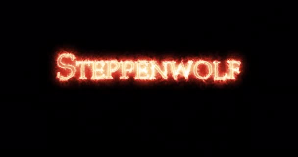 Steppenwolf Napisany Ogniem Pętla — Wideo stockowe