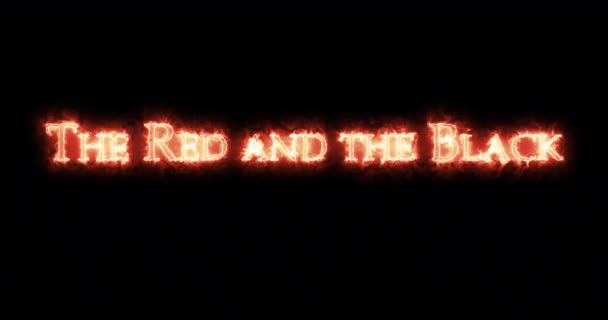 Red Black Ditulis Dengan Api Pengulangan — Stok Video