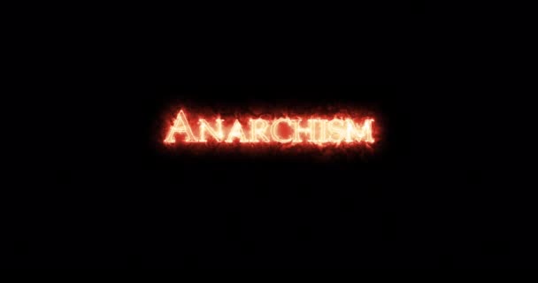 Anarchizm Pisany Ogniem Pętla — Wideo stockowe