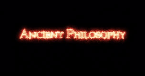 火で書かれた古代哲学 ループ — ストック動画