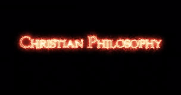 Християнська Філософія Написана Вогнем Петлі — стокове відео