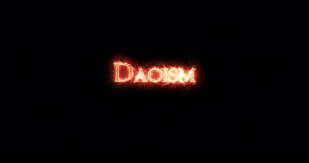 Daoism Written Fire Loop — Stock Video