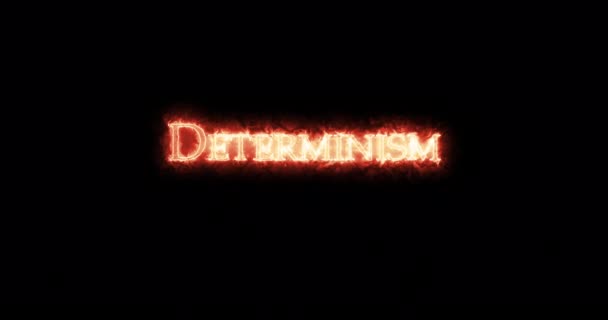 Детерминизм Написанный Огнем Петля — стоковое видео