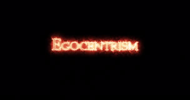 Egocentrismo Scritto Col Fuoco Ciclo — Video Stock