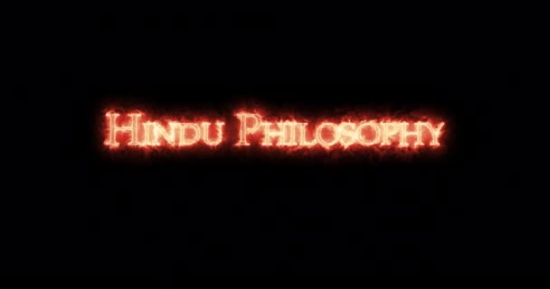 Filosofia Hindu Escrita Com Fogo Laço — Vídeo de Stock