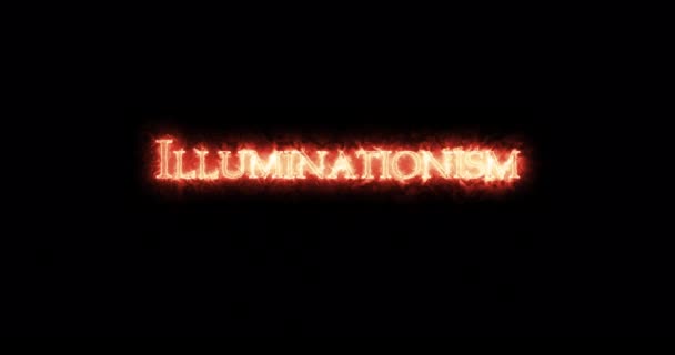 Illuminazionismo Scritto Col Fuoco Ciclo — Video Stock