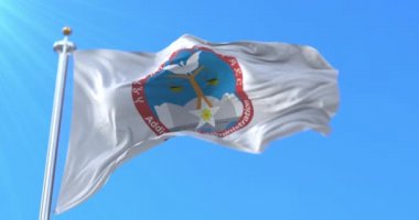 Etiyopya 'nın başkenti Addis Ababa' nın bayrağı. Döngü