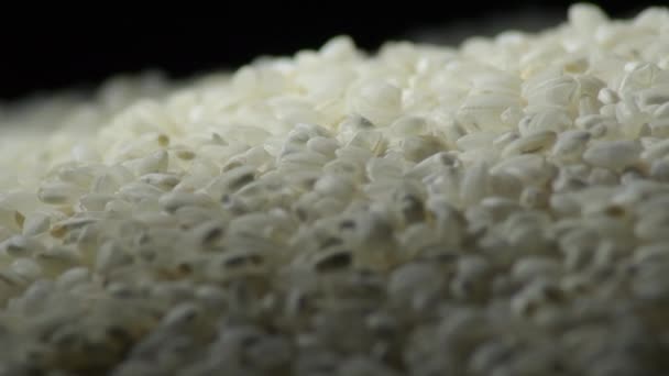 Raw Rice Grains Mountain Gyrating — Stock Video
