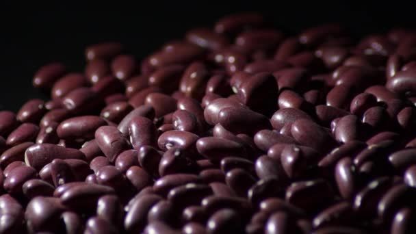 Feijão Vermelho Legumes Virando Com Uma Luz Íntima — Vídeo de Stock