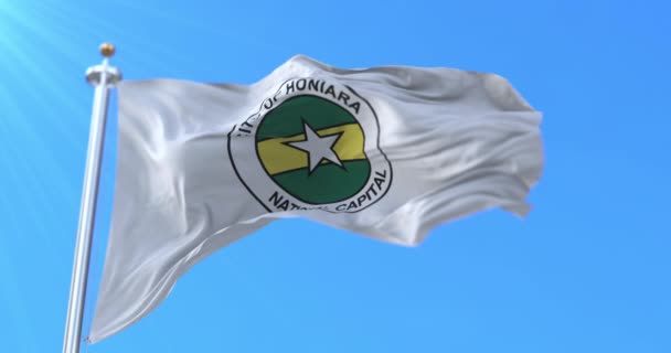 Drapeau Honiara Capitale Des Îles Salomon Boucle — Video