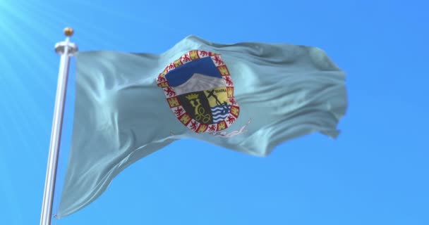 Malabos Flagga Huvudstad Ekvatorialguinea Ögla — Stockvideo
