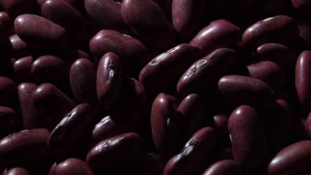 Frijoles Rojos Girando Con Una Luz Íntima — Vídeos de Stock