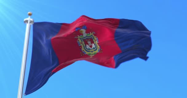 Флаг Кито Столица Эквадора Луп — стоковое видео