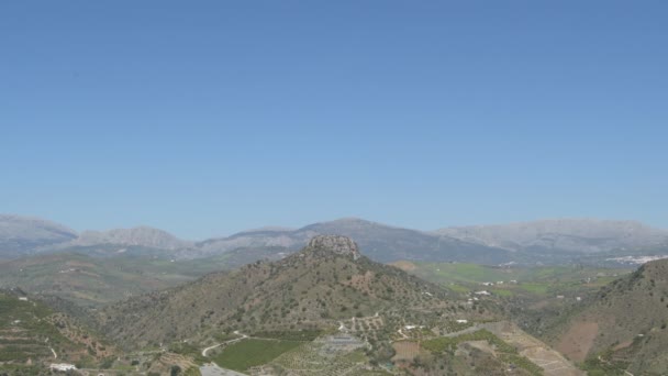 Landscape Masmullar Hill Comares Spain — Stock Video