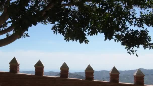 Schlachten Auf Einer Antiken Befestigten Mauer Comares Spanien — Stockvideo