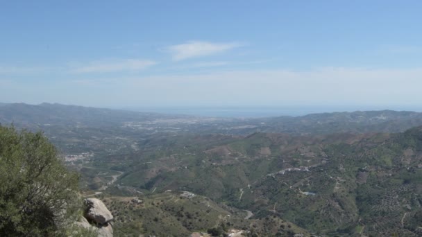 西班牙Axarquia的山脉和蓝天 — 图库视频影像