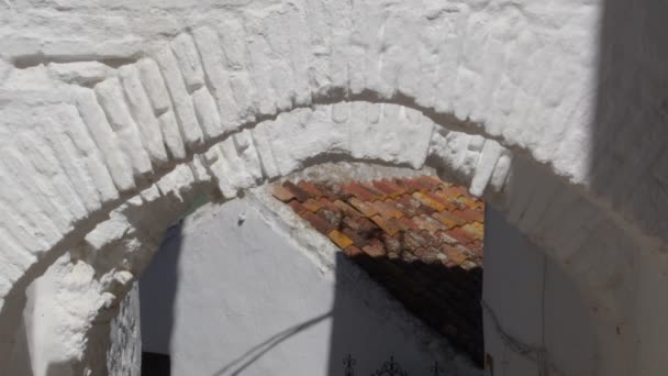 Comares Axarquia Spanya Bir Bozkır Caddesinde Antik Nalları Kavis Çizer — Stok video
