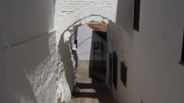 Arcos Antiguos Una Calle Comares Axarquía España — Vídeos de Stock