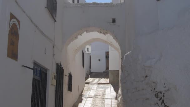 Antike Bögen Einer Maurischen Straße Comares Axarquia Spanien — Stockvideo