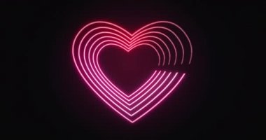 Geceleri kalp neon ışığı yanıp sönüyor. Döngü
