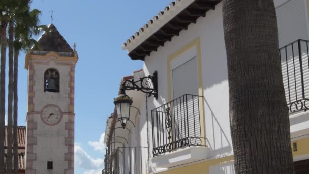 Καμπαναριό Στην Εκκλησία Στην Crtama Ισπανία — Αρχείο Βίντεο